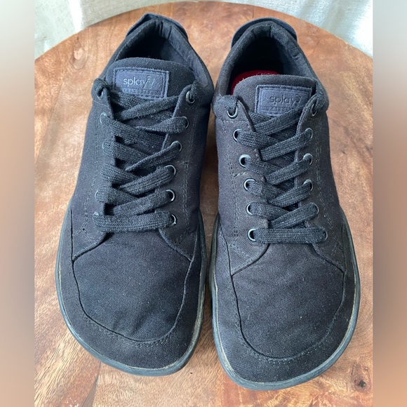 Black Canvas Splay Sneakers - Picture 6 of 8